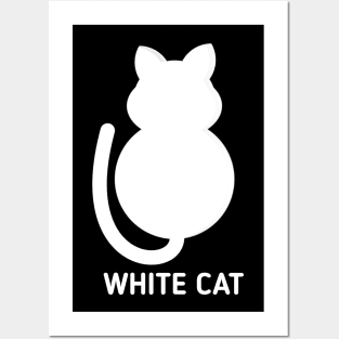 White Cat Posters and Art